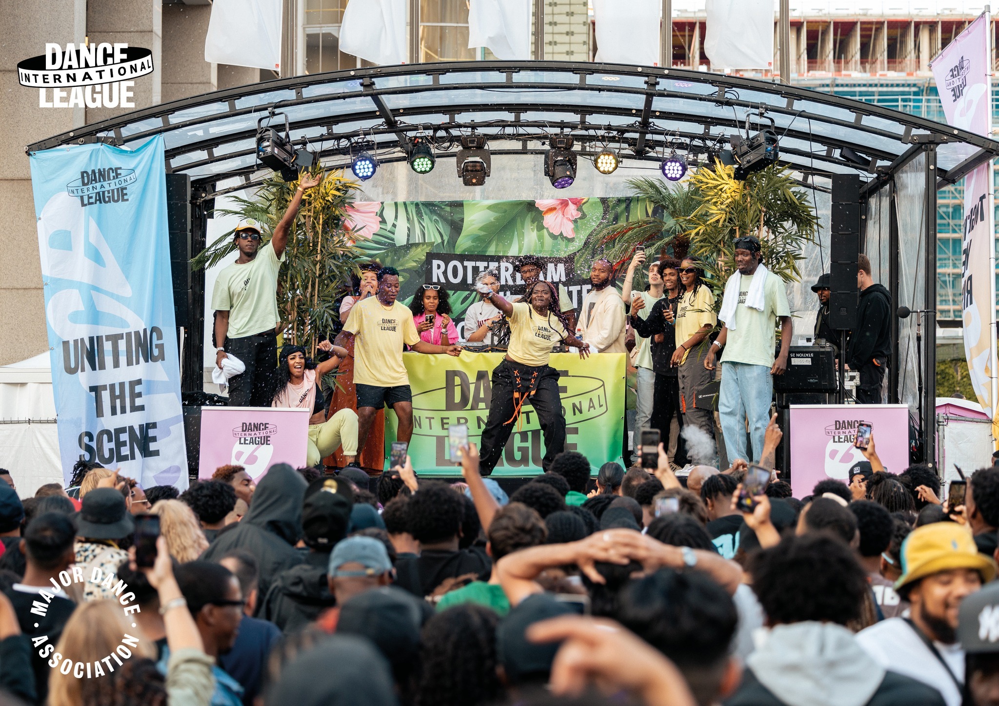 Podium van International Dance League in Rotterdam