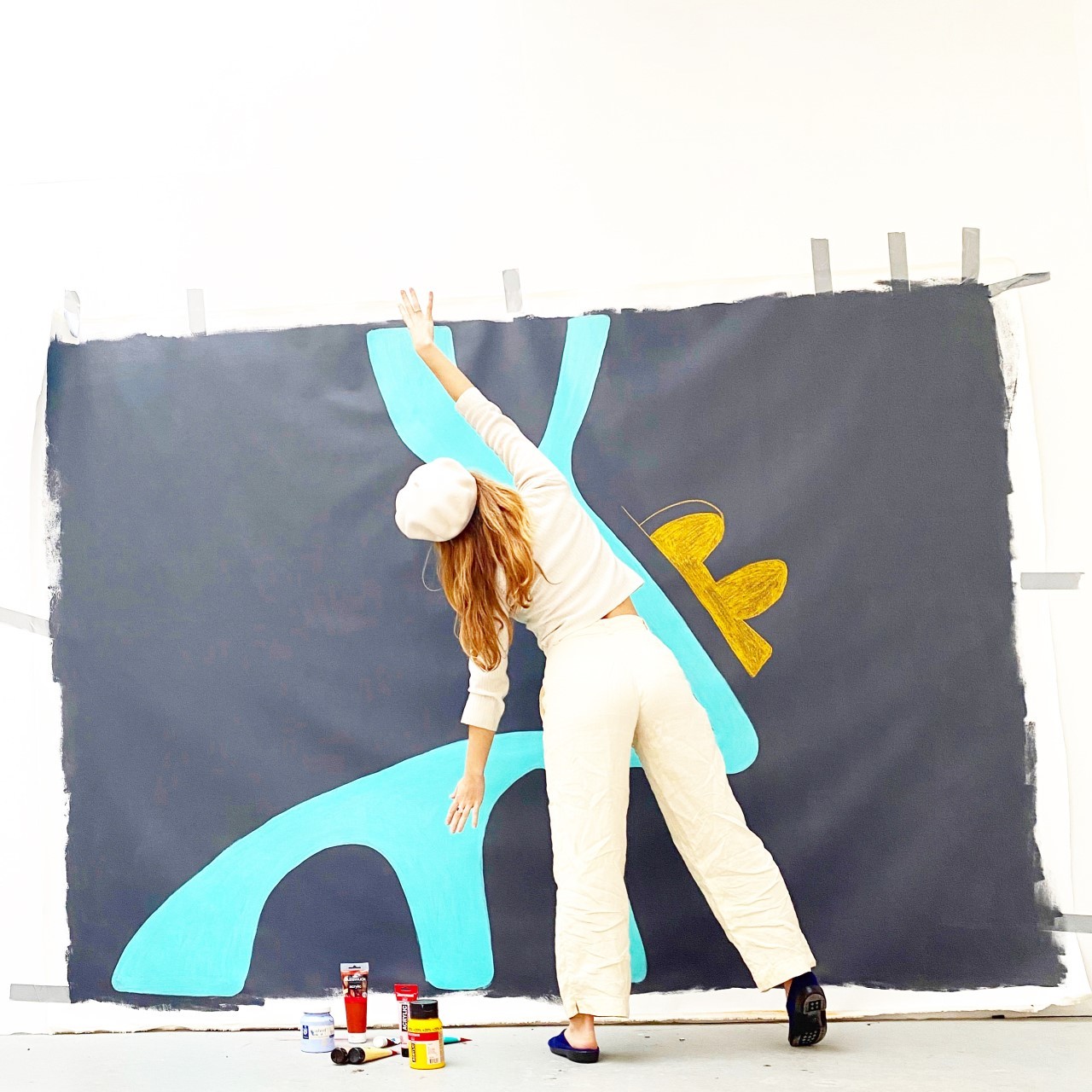 Amber Grothe aan het werk