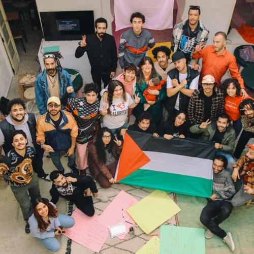 Workshop programma Jossour x Marrakech rondom vraagstuk hoe de diaspora en de locals elkaar kunnen versterken Foto door Othmane Zaidy 2023